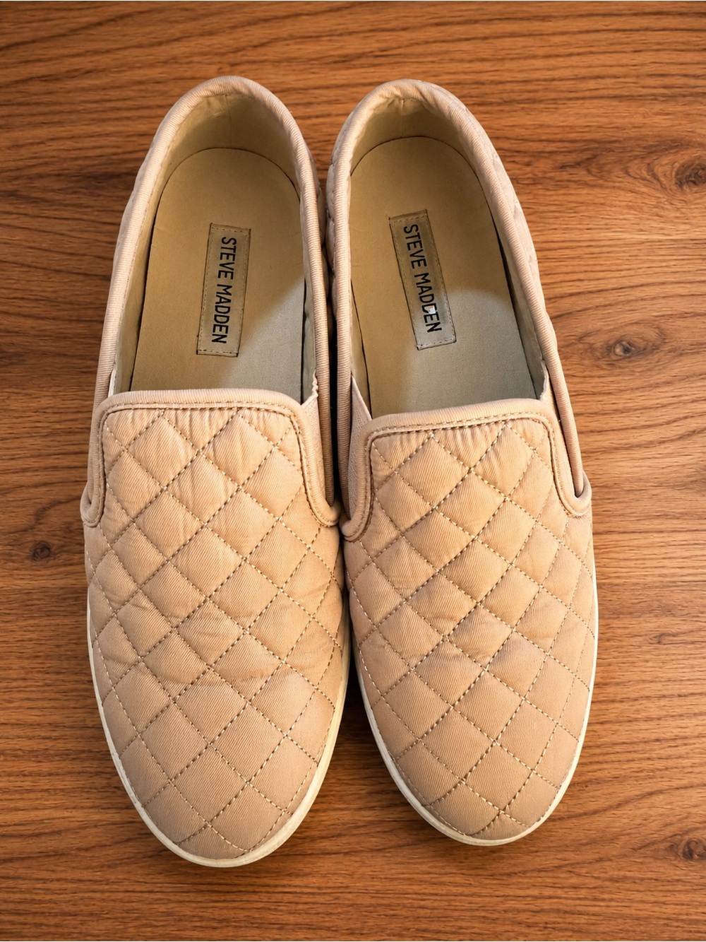 Steve Madden Blush Pink Quilted Slip-On Sneakers Women’s Size 9